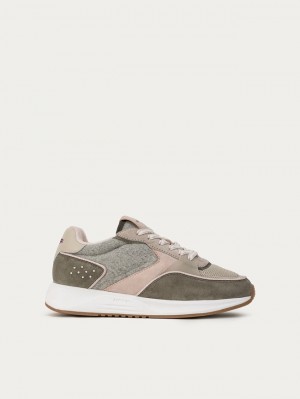 Basket Hoff Dalston Femme Vert Grise | 2087-NLKYI