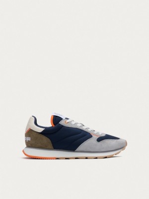 Basket Hoff Delos Homme Bleu Marine Grise Orange | 3185-TIAQO