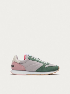 Basket Hoff Syracuse Femme Vert Rose Grise | 1627-LKVJR