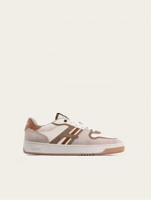 Basket Hoff Trocadero Homme Grise Blanche | 3609-ETKFY