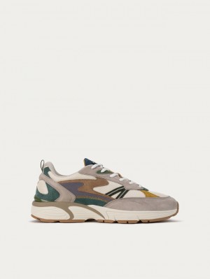 Basket Hoff Vermont Homme Grise Beige Bleu Vert | 3695-AHWTJ