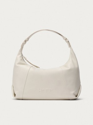Sacs Hoff Leather Hobo Museum Off White Femme Blanche | 4805-WCMPV