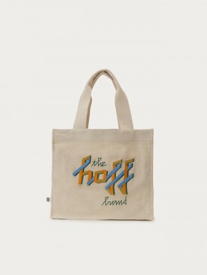 Sacs Hoff Shopper Tejido Con Logo Artístico Hoff Bordado Femme Grise | 7918-QZEUL