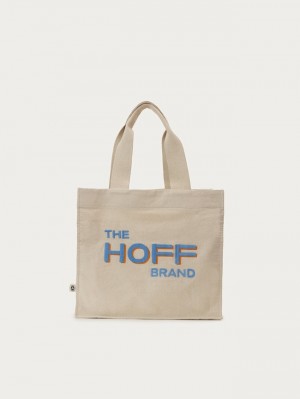 Sacs Hoff Shopper Tejido Con Logo Hoff Bordado Femme Grise | 0562-UREJC