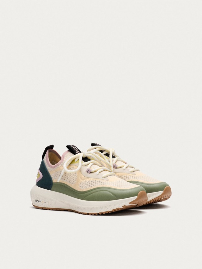 Basket Hoff Beat Femme Beige Vert | 4183-LCDQM