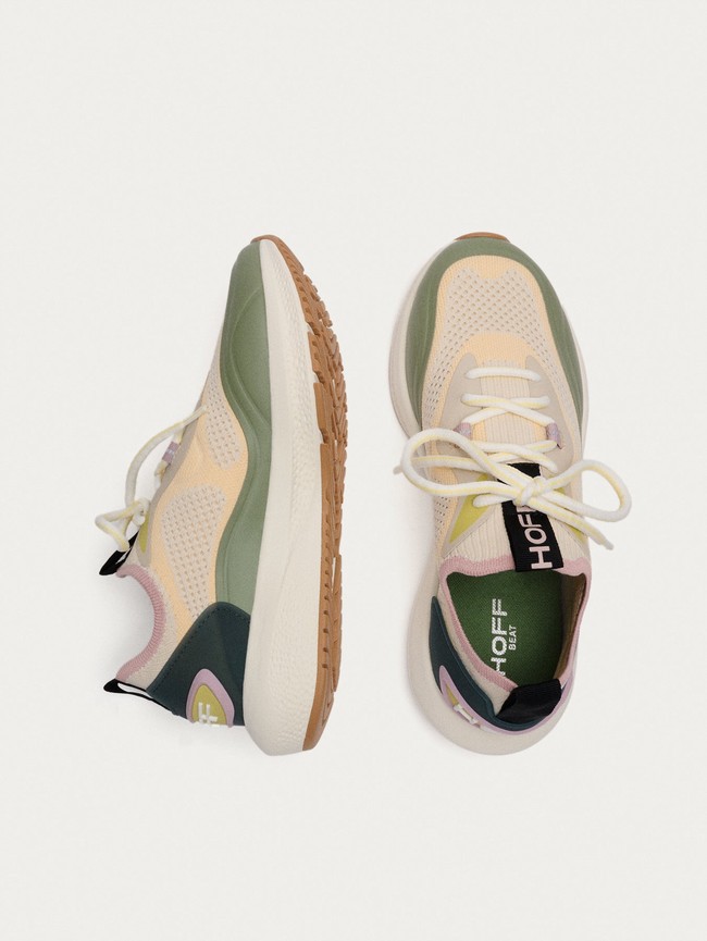 Basket Hoff Beat Femme Beige Vert | 4183-LCDQM