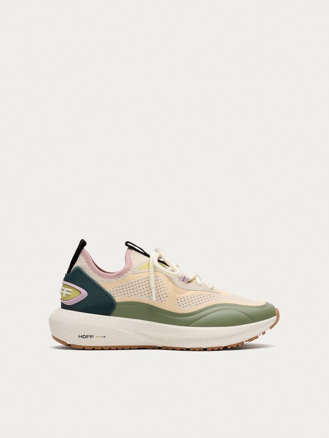 Basket Hoff Beat Femme Beige Vert | 4183-LCDQM