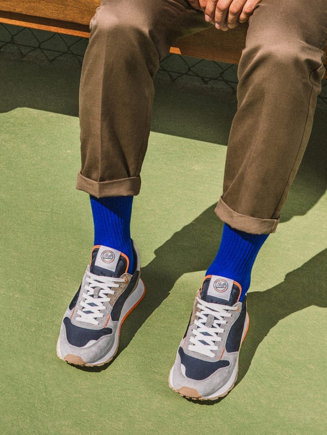 Basket Hoff Delos Homme Bleu Marine Grise Orange | 3185-TIAQO