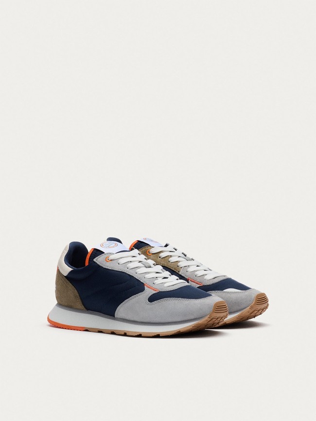 Basket Hoff Delos Homme Bleu Marine Grise Orange | 3185-TIAQO