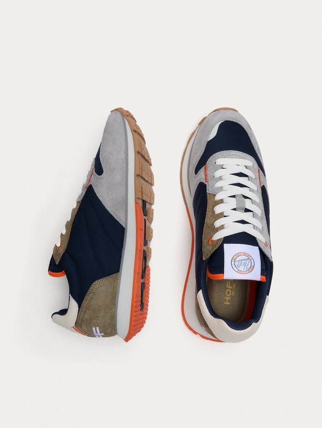 Basket Hoff Delos Homme Bleu Marine Grise Orange | 3185-TIAQO