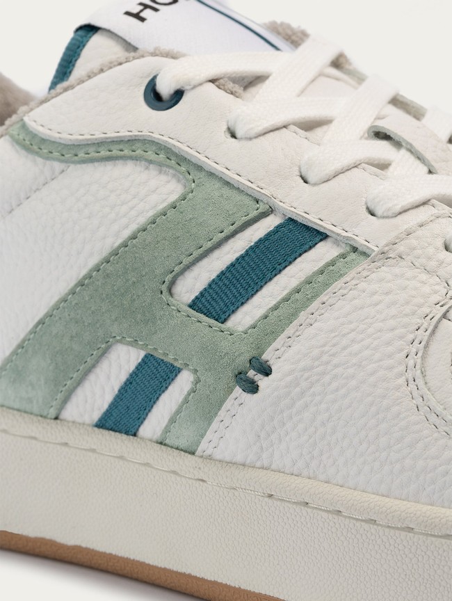 Basket Hoff Long Beach Homme Blanche Bleu | 9058-KONAJ