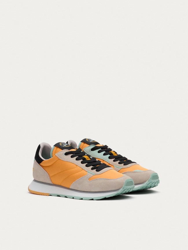 Basket Hoff Miletus Femme Grise Orange | 4196-FTGBC