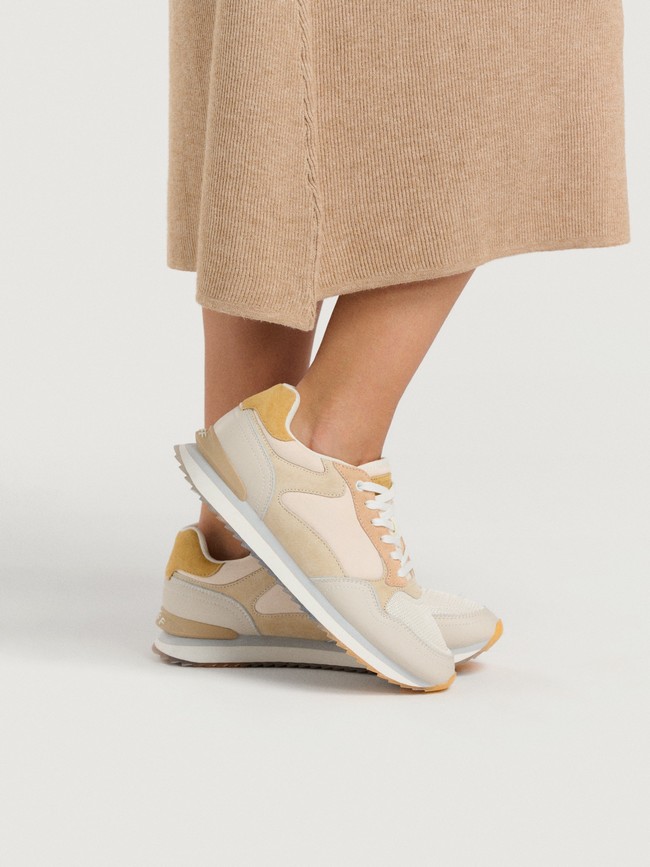 Basket Hoff Toulouse Femme Beige Blanche | 8769-IYELA