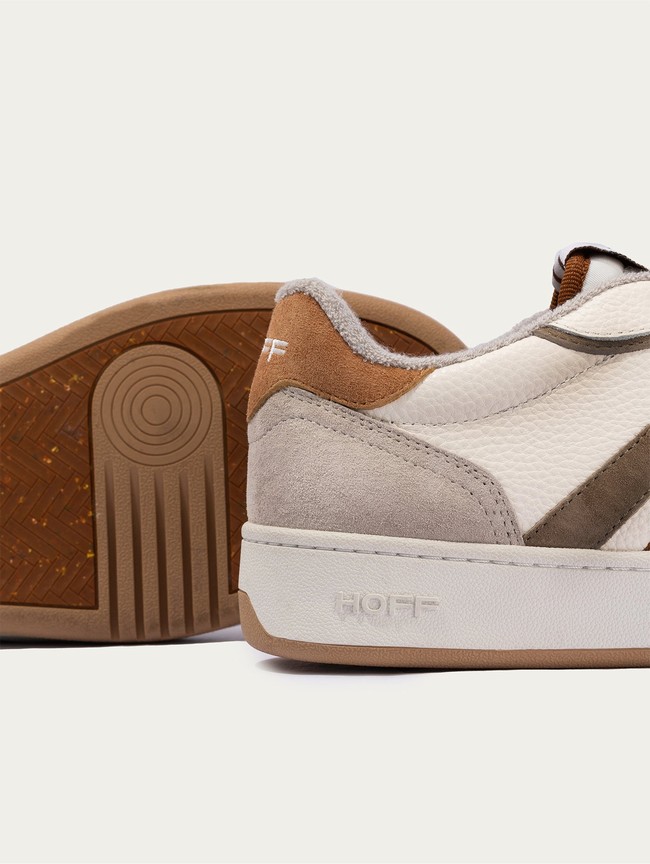 Basket Hoff Trocadero Homme Grise Blanche | 3609-ETKFY