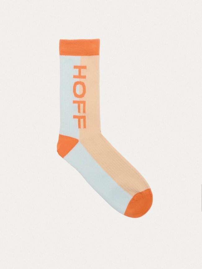 Chaussette Hoff Maxi Logo Femme Orange Bleu | 7346-IQHEP