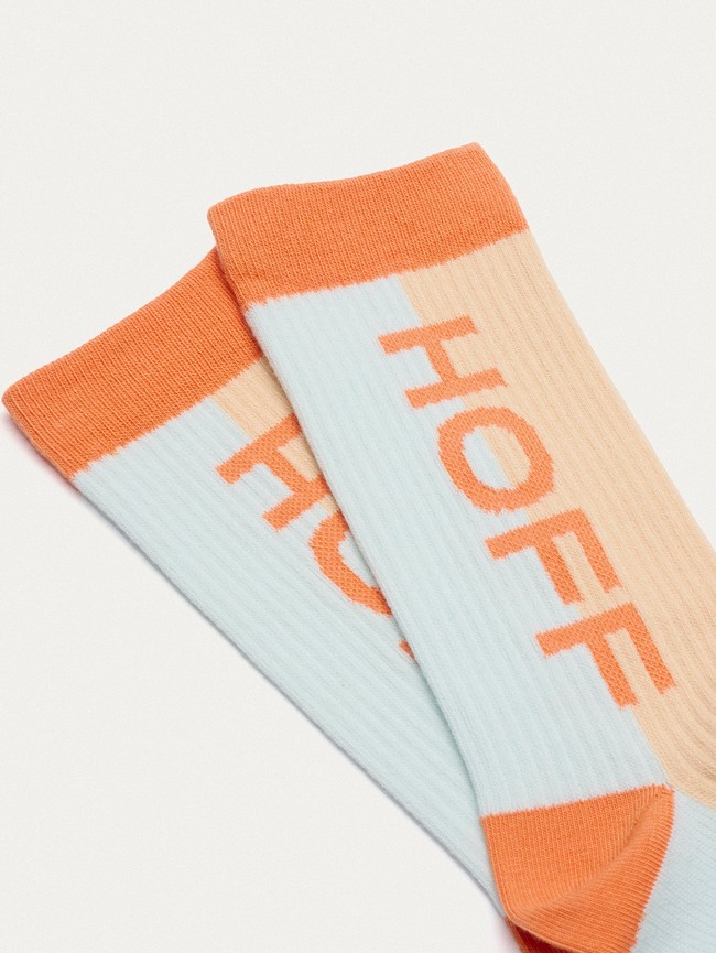 Chaussette Hoff Maxi Logo Femme Orange Bleu | 7346-IQHEP