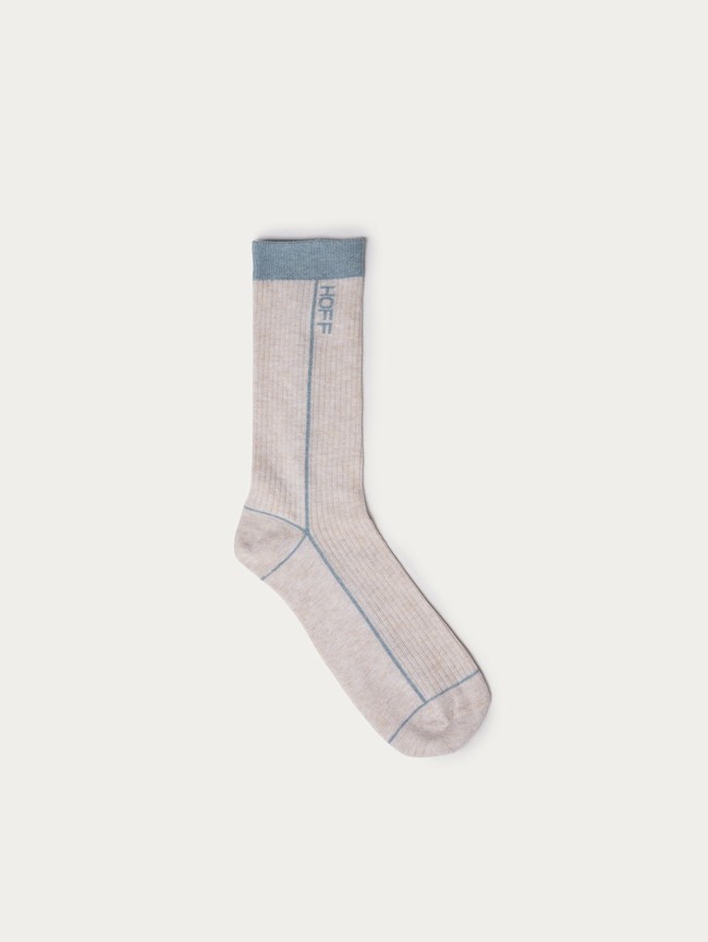Chaussette Hoff Stripe Femme Grise | 9054-CMIBE