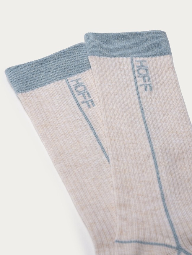 Chaussette Hoff Stripe Femme Grise | 9054-CMIBE