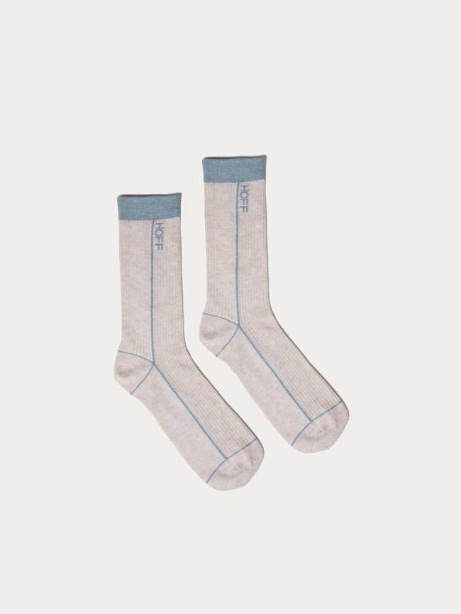 Chaussette Hoff Stripe Femme Grise | 9054-CMIBE