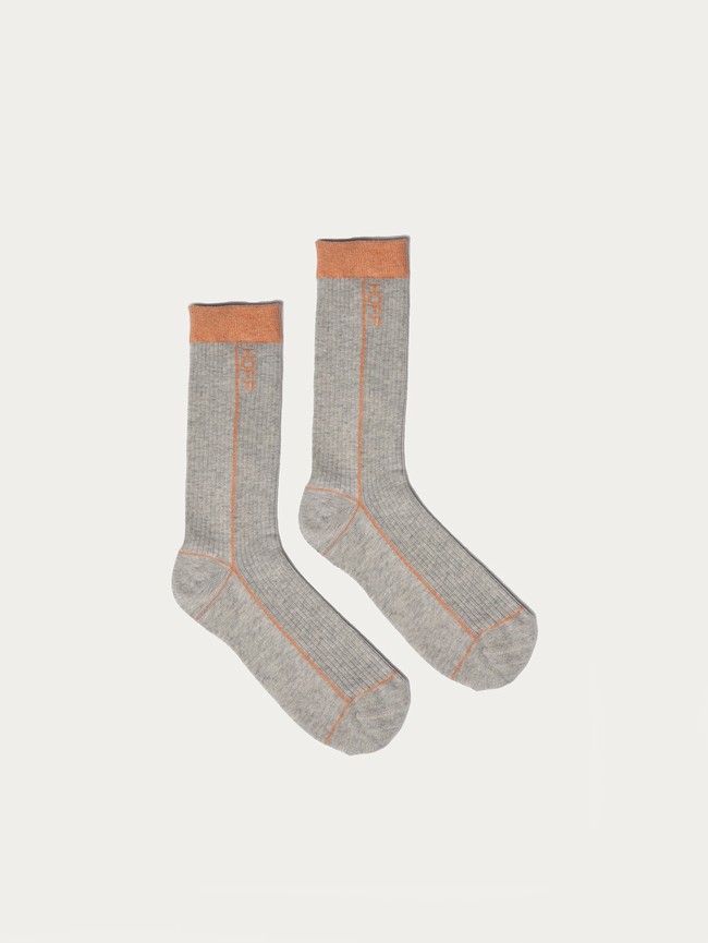Chaussette Hoff Stripe Homme Grise | 1640-YMRDS
