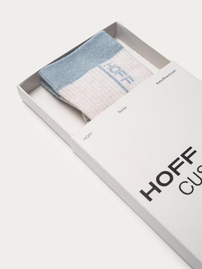 Chaussette Hoff Stripe Homme Grise | 5436-NFLRQ