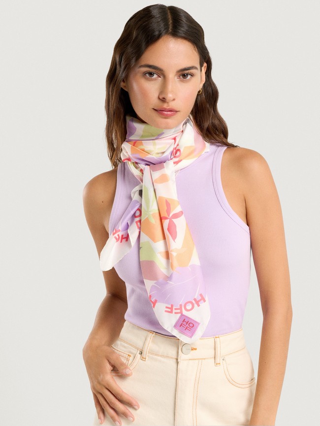 Echarpes Hoff Leaf Foulard Lilac Femme Multicolore | 7160-BRPCY