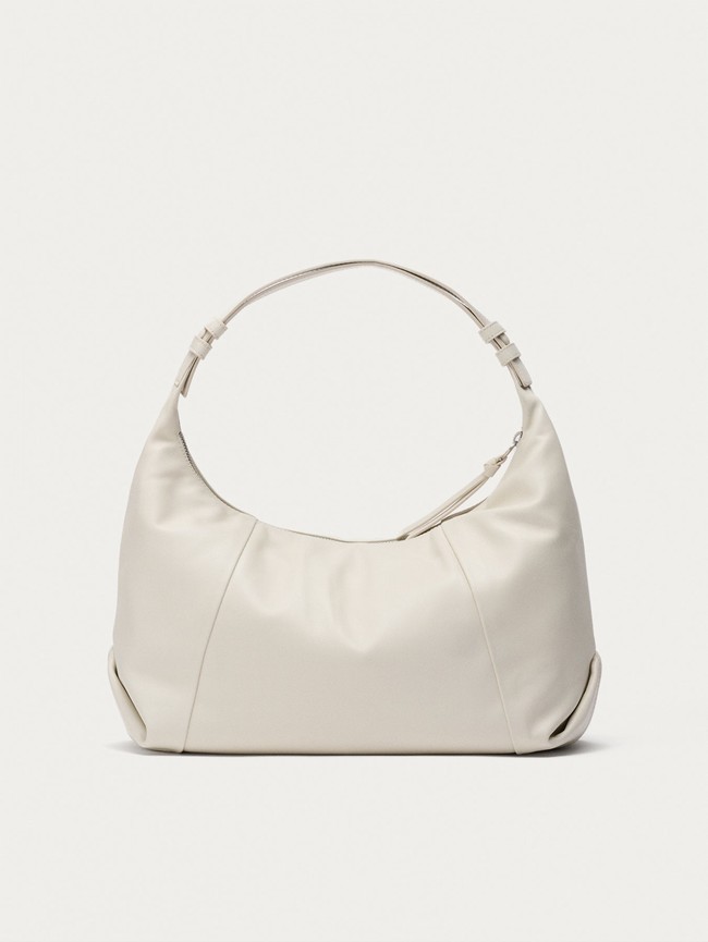 Sacs Hoff Leather Hobo Museum Off White Femme Blanche | 4805-WCMPV