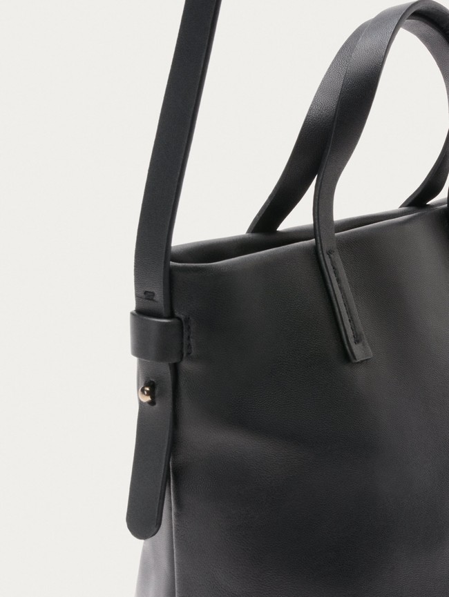 Sacs Hoff Leather Shopper Arcade Femme Noir | 4923-TCMSK