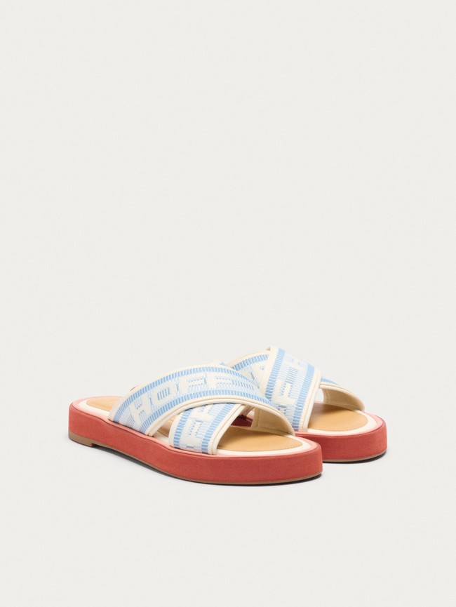 Sandale Hoff Market Femme Bleu Blanche Orange | 7546-METYZ