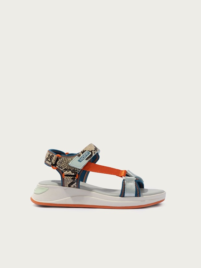 Sandale Hoff Seychelles Femme Grise Orange | 3842-XWOYT