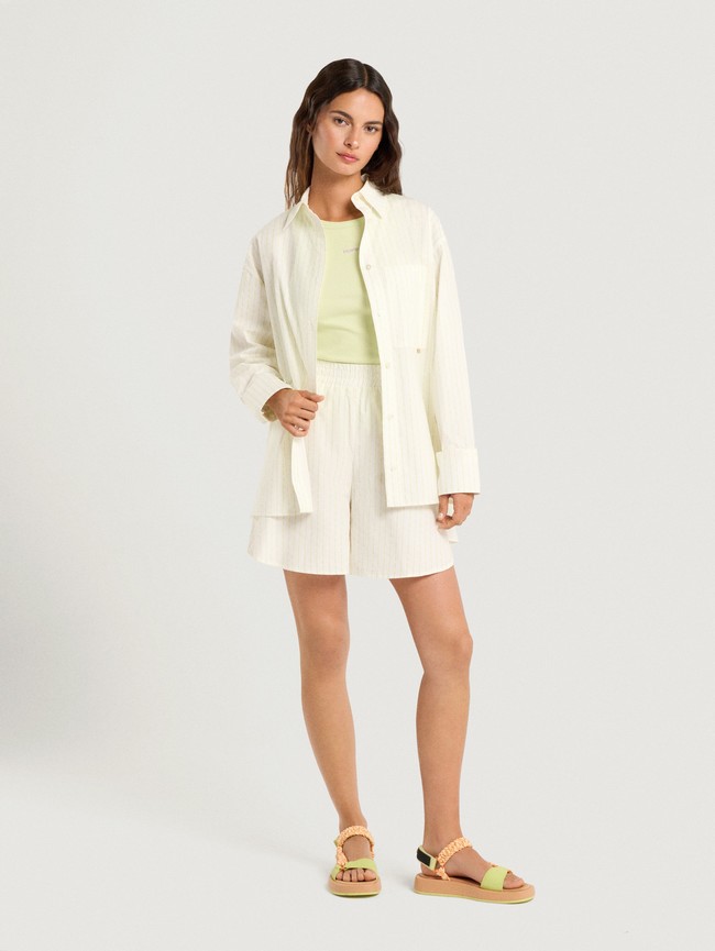 Short Hoff Logo Hoff Hawaii Femme Blanche | 2198-TNPMF