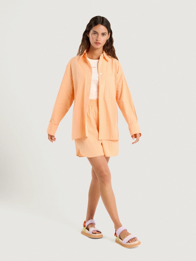 Short Hoff Logo Hoff Hawaii Femme Corail | 8256-RKMXD